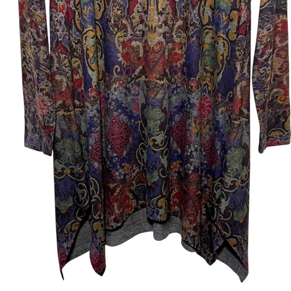 Soft Surroundings Boho Granola Cottage Indie Shark Tooth Whimsigoth Tunic Large - Picture 11 of 12